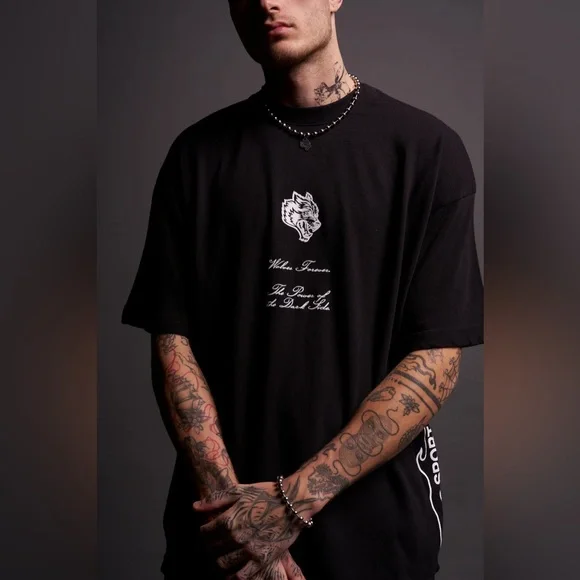 DARTH MAUL "SIDE BY SIDE" OVERSIZED TEE IN BLACK